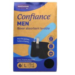 Confiance Men Boxer absorbant lavable 2 gouttes taille L