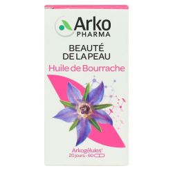 Arkogélules huile bourrache bio beauté de la peau 60 capsules