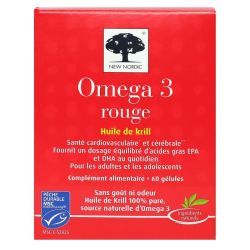 Omega 3 Rouge huile de krill 60 gélules