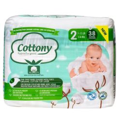 38 couches coton bio taille 2 (3-6 kg)