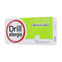 Drill allergie cétirizine 10mg 7 comprimés