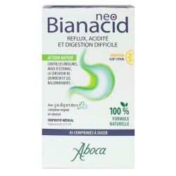 NeoBianacid acidité et reflux goût citron 45 comprimés