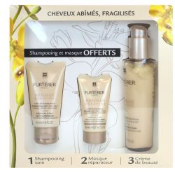Coffret Absolue Kératine shampooing masque et crème beauté réparatrice