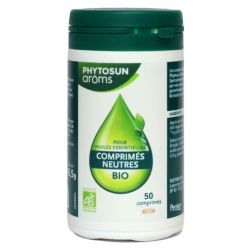 50 comprimés neutres bio pour huiles essentielles