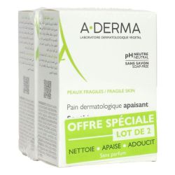 Pain dermatologique apaisant 2x100g