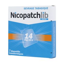 Nicopatchlib 14 mg/24 h – Patch transdermique de nicotine (boîte de 7 patchs)