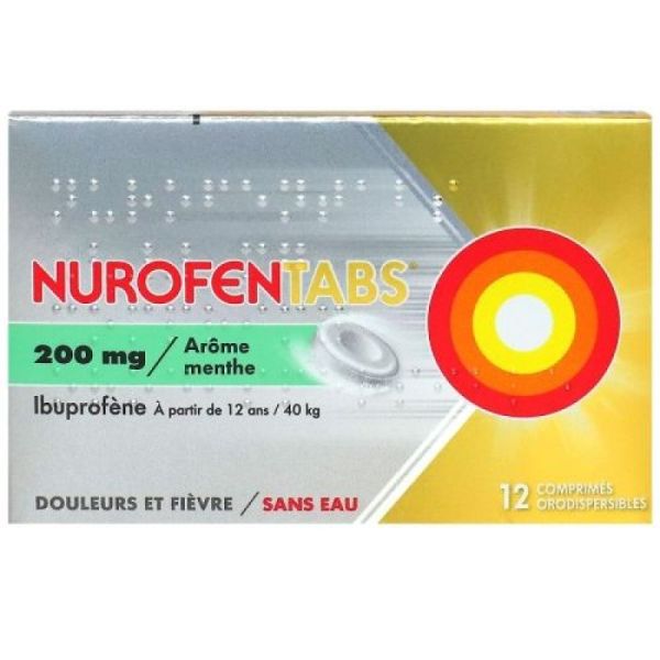 Nurofentabs 200mg 12 comprimés sans eau