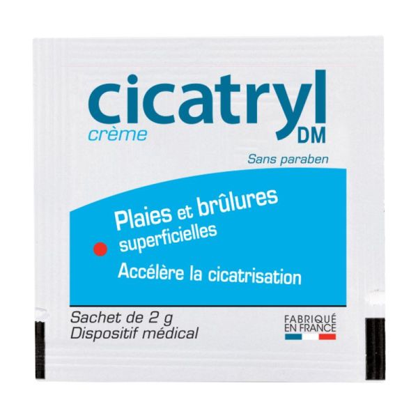 DM crème plaies et écorchures sans paraben 10 sachets x 2g