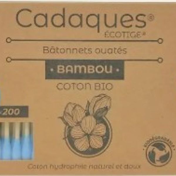 Cadaques Batonnet Ouates Bambou Bleue 200