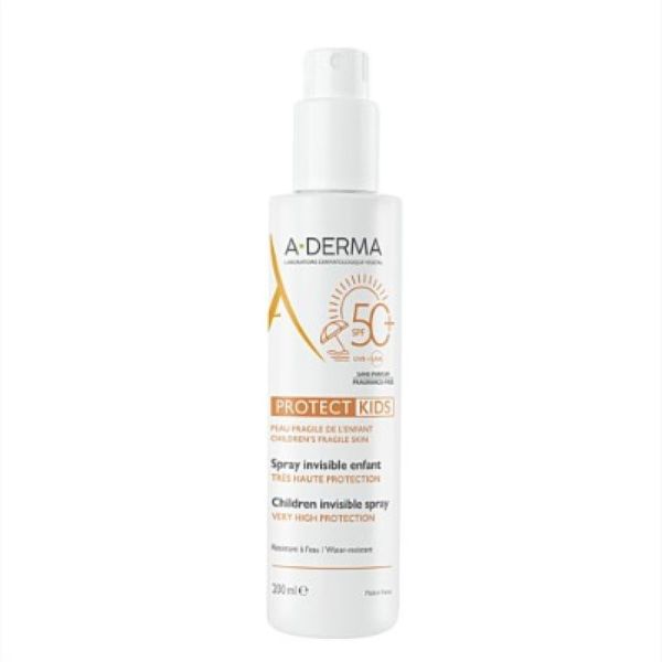 ADERMA Spray solaire invisible enfant SPF50+