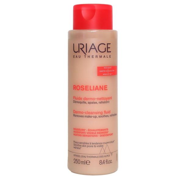 Roséliane fluide dermo-nettoyant peau sensible et rougeurs 250ml