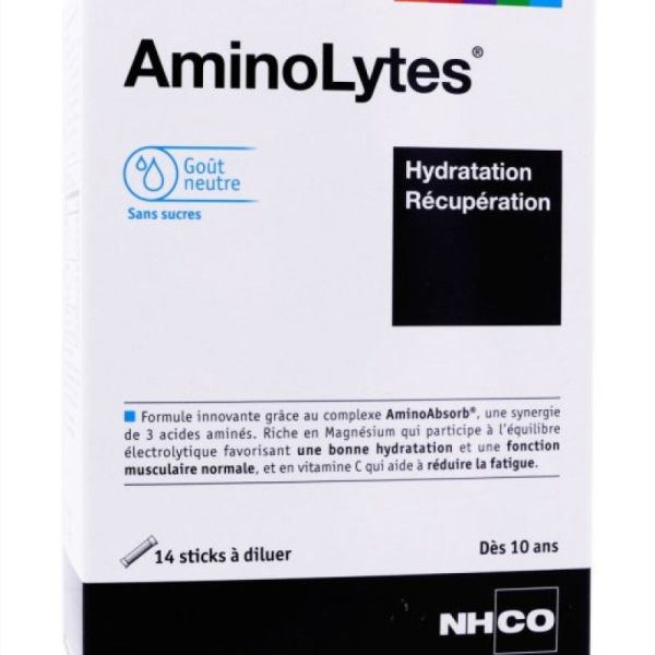 NHCO AMINOLYTES HYDRATATION & RÉCUPÉRATION GOÛT NEUTRE – 14 STICKS