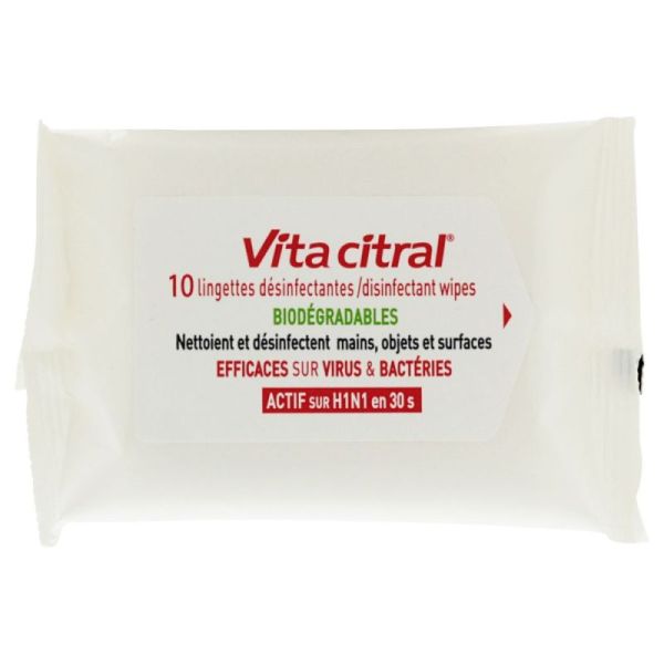 Vita Citral 10 lingettes désinfectantes