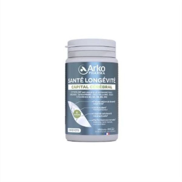 ARKOPHARMA SANTÉ LONGÉVITÉ – CAPITAL CÉRÉBRAL – 60 GÉLULES