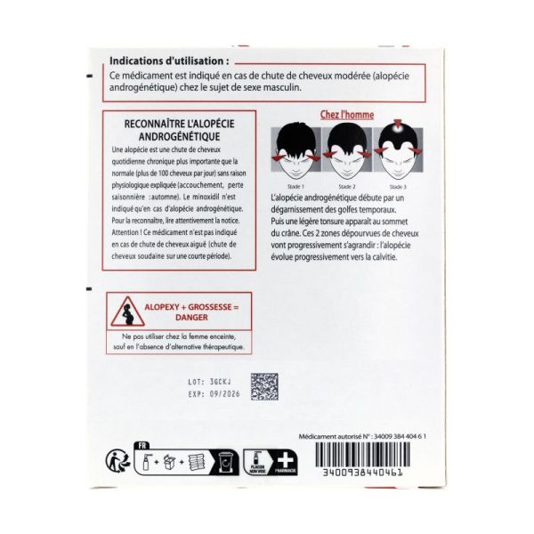 Alopexy 5% solution pour application cutanée 3x60ml