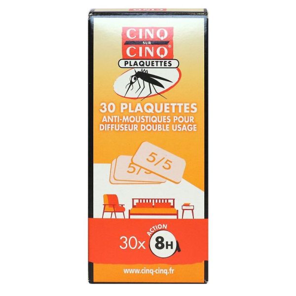 30 plaquettes diffuseur anti-moustiques