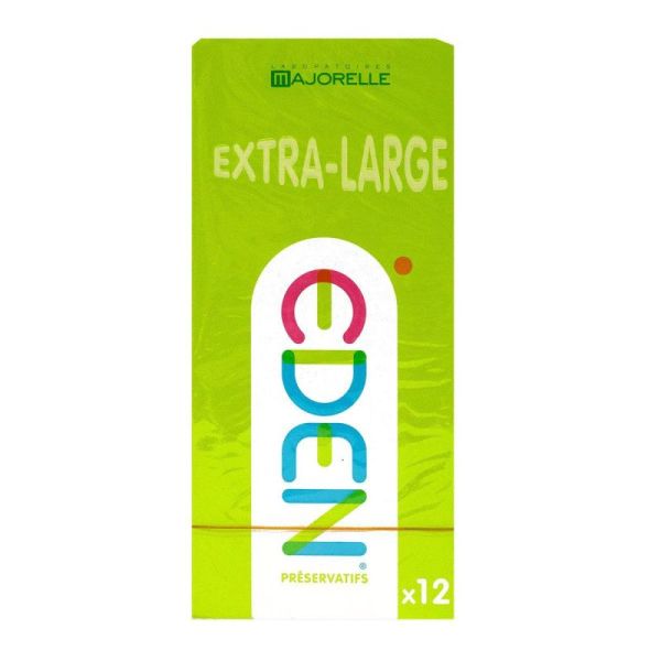 Eden 12 préservatifs extra-large lubrifiés