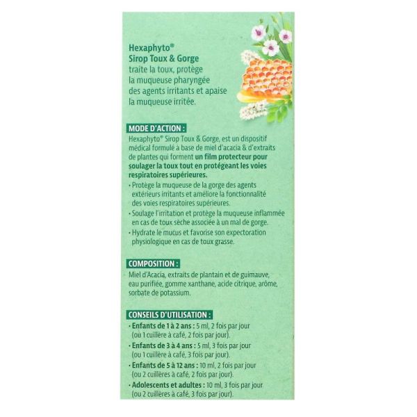 Hexaspray sirop toux et gorge enfant +1 an 150ml