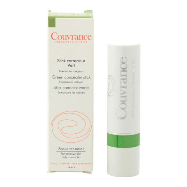 Couvrance stick correcteur teinte verte