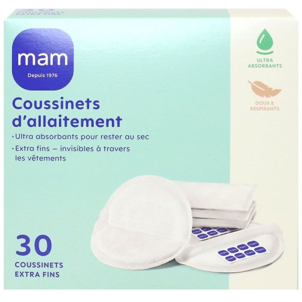 30 coussinets d'allaitement extra fins