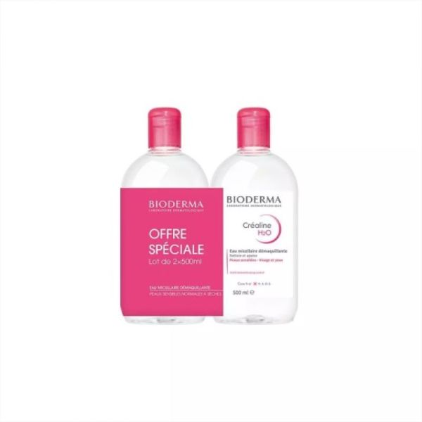 BIODERMA Créaline H2O Eau Micellaire 2 × 500 ml