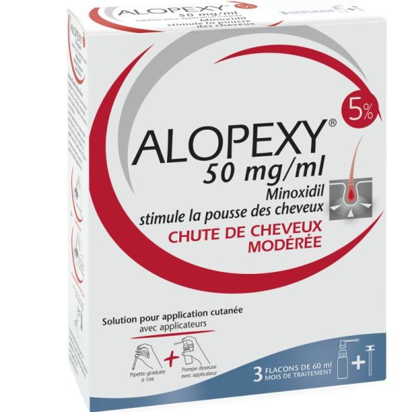Alopexy 5% solution pour application cutanée 3x60ml
