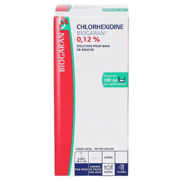Chlorhexidine 0,12% solution bain bouche 300ml