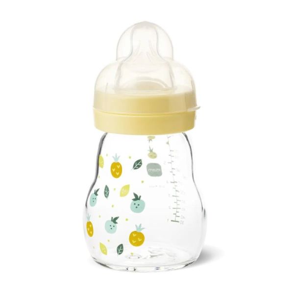 Biberon Verre 170ml - 0-6 mois Débit 1 Blanc