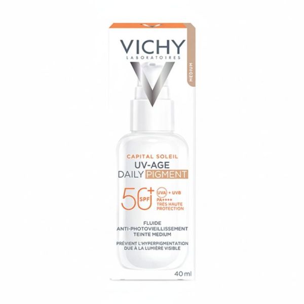 Capital Soleil fluide UV-Age Daily Pigment teinté Medium SPF50+ 40ml