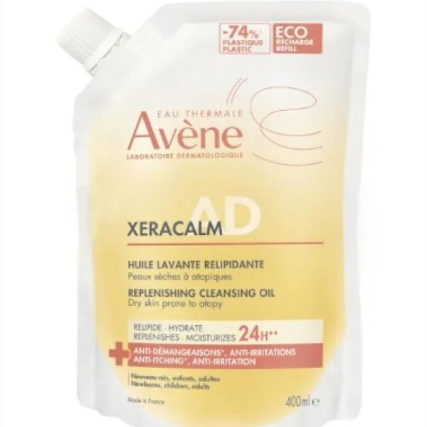AVÈNE XeraCalm A.D Huile Lavante Relipidante Éco-Recharge – 400 ml