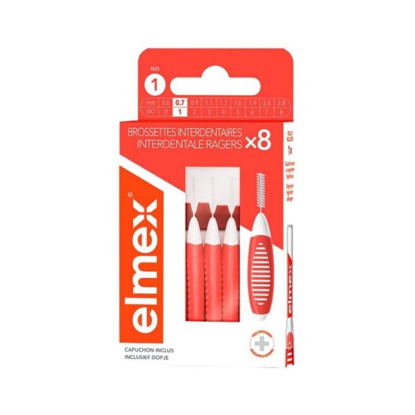 Elmex 8 Brossettes Interdentaires taille 1  0,7mm