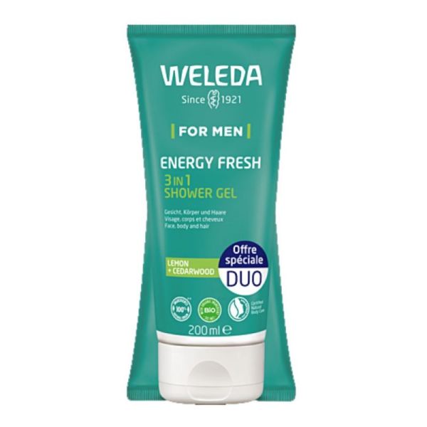 Weleda homme gel douche 3en1 Energy Fresh 2x200ml