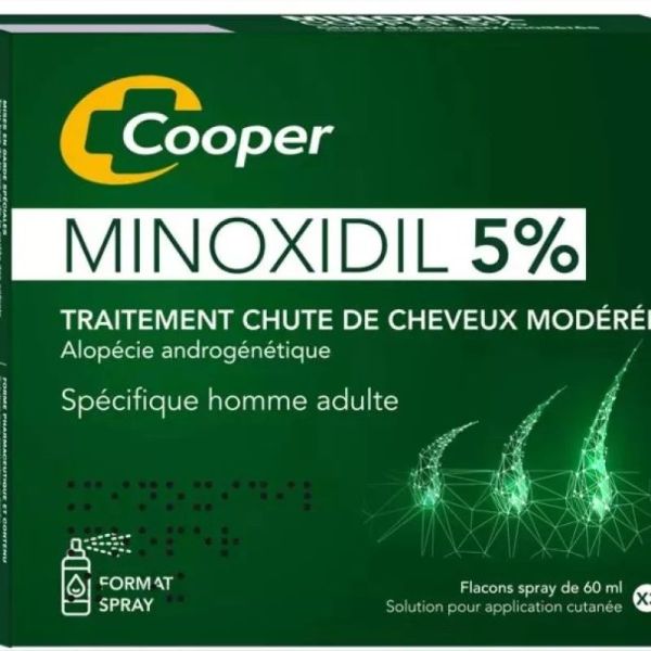 Minoxidil Cooper 5 60Ml X3