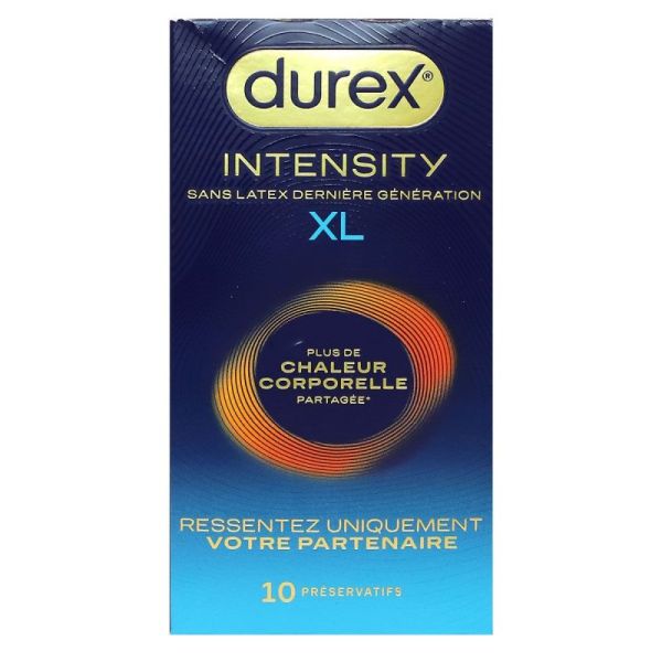 Intensity 10 préservatifs XL sans latex dernière génération