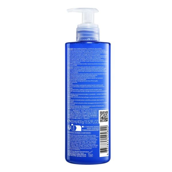 Toleriane gel moussant double nettoyant 400ml
