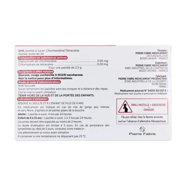 Drill classique 24 pastilles