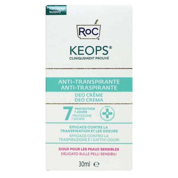 Roc Keops déodorant crème anti-transpirante 30ml