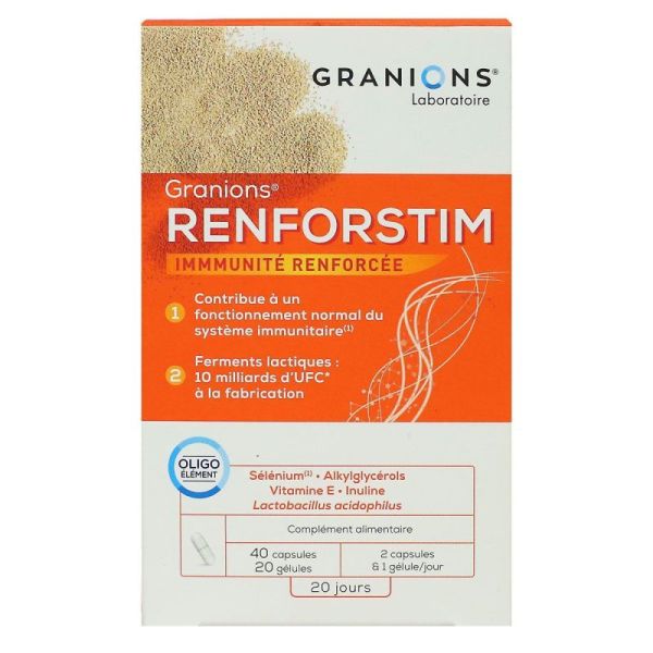 Renforstim 40 capsules + 20 gélules défenses naturelles