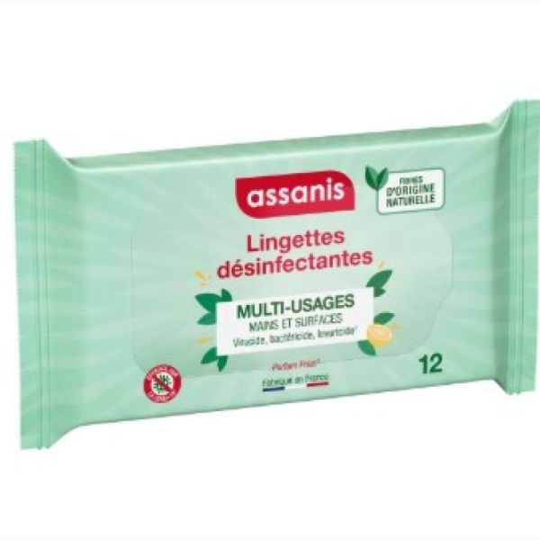 Assanis Lingettes Desinfectantes 12