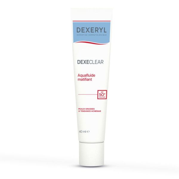 Dexeclear Aquafluide matifiant peau grasse SPF50+ 40ml