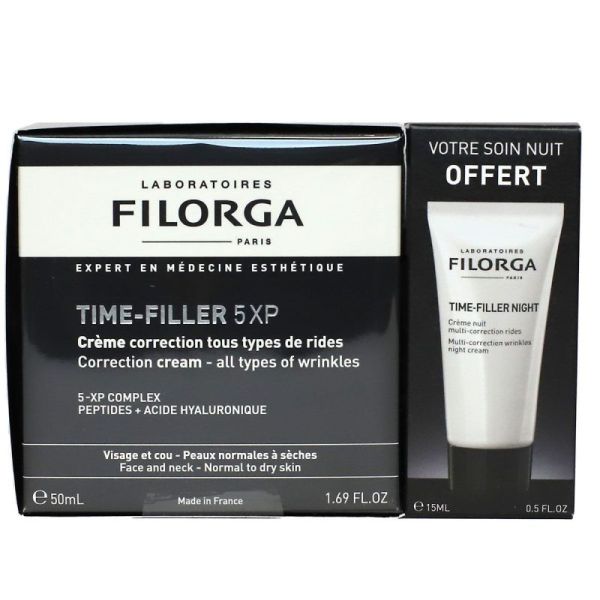 Coffret Time-Filler 5XP crème jour 50ml + crème nuit 15ml offerte