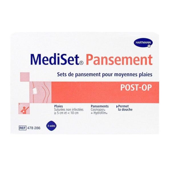 Sets pansement post-op MediSet pour plaies moyennes