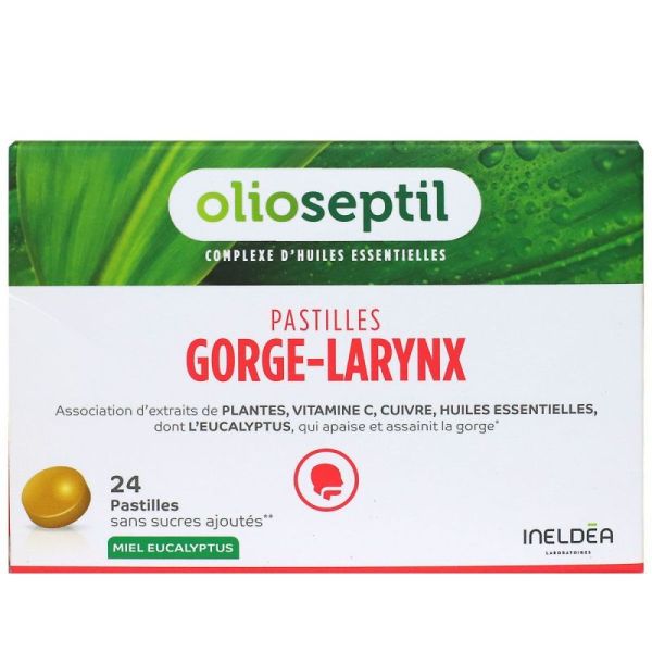 24 pastilles gorge larynx miel plantes