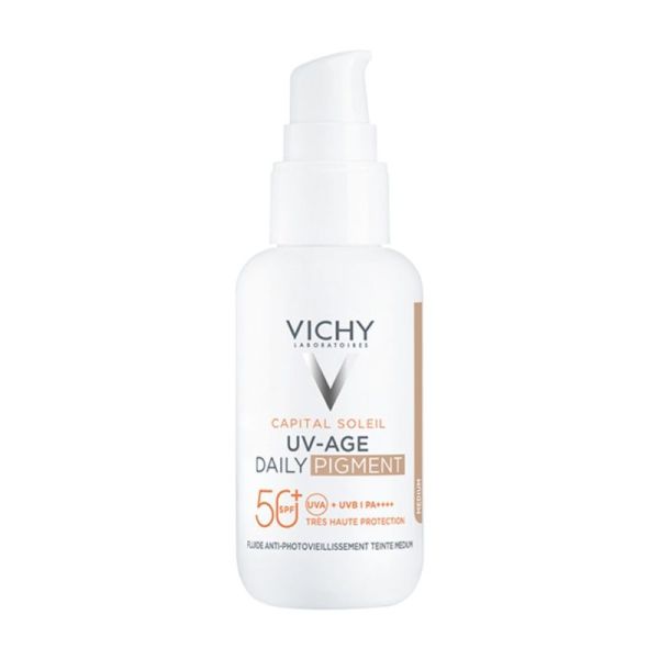 Capital Soleil fluide UV-Age Daily Pigment teinté Medium SPF50+ 40ml