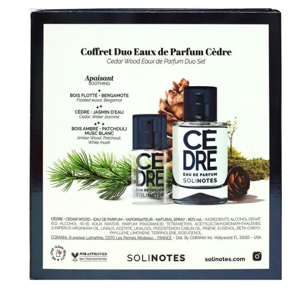 Coffret Cèdre eau de parfum 50ml + spray 15ml offert