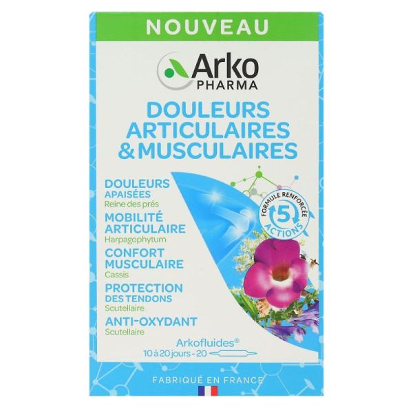 Arkofluides® douleurs articulaires & musculaires 20 ampoules