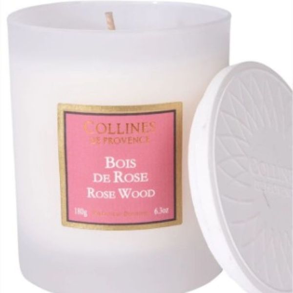 Collines Prov Bougie Bois Rose 180G