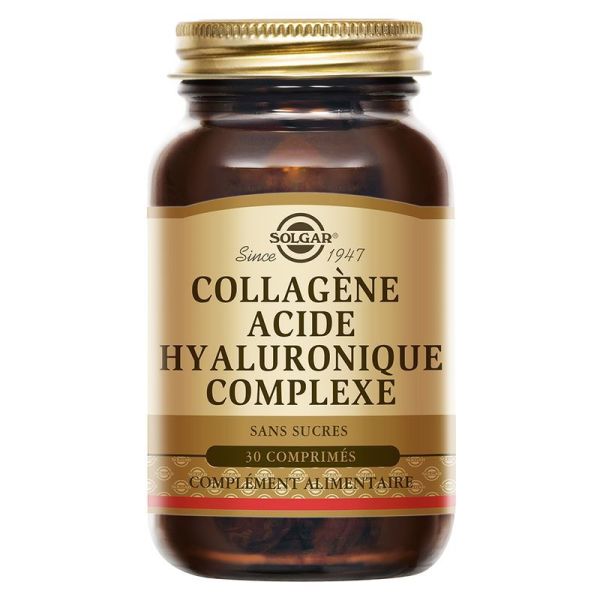 Solgar collagène acide hyaluronique complexe 30 comprimés