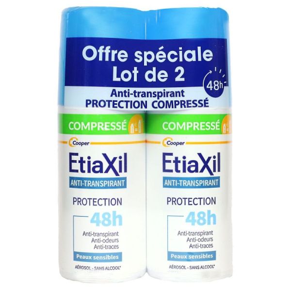 Déodorant anti-transpirant compressé protection 48h peau sensible 100ml