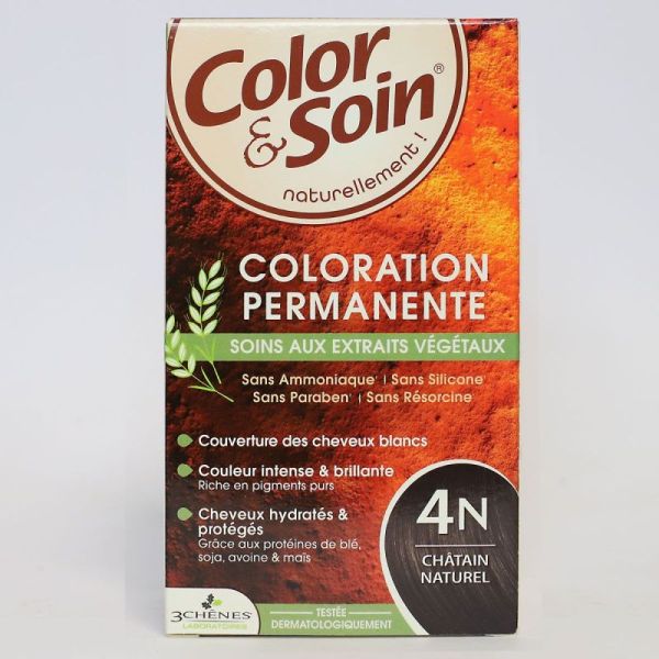 Color & Soin coloration permanente 4N châtain naturel